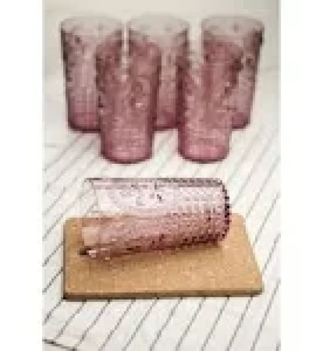 Depa Akrilik Mürdüm 6'lı Uzun Bardak & Su Meşrubat Bardağı 750 ml ( Büyük Boy & Cam Değildir )