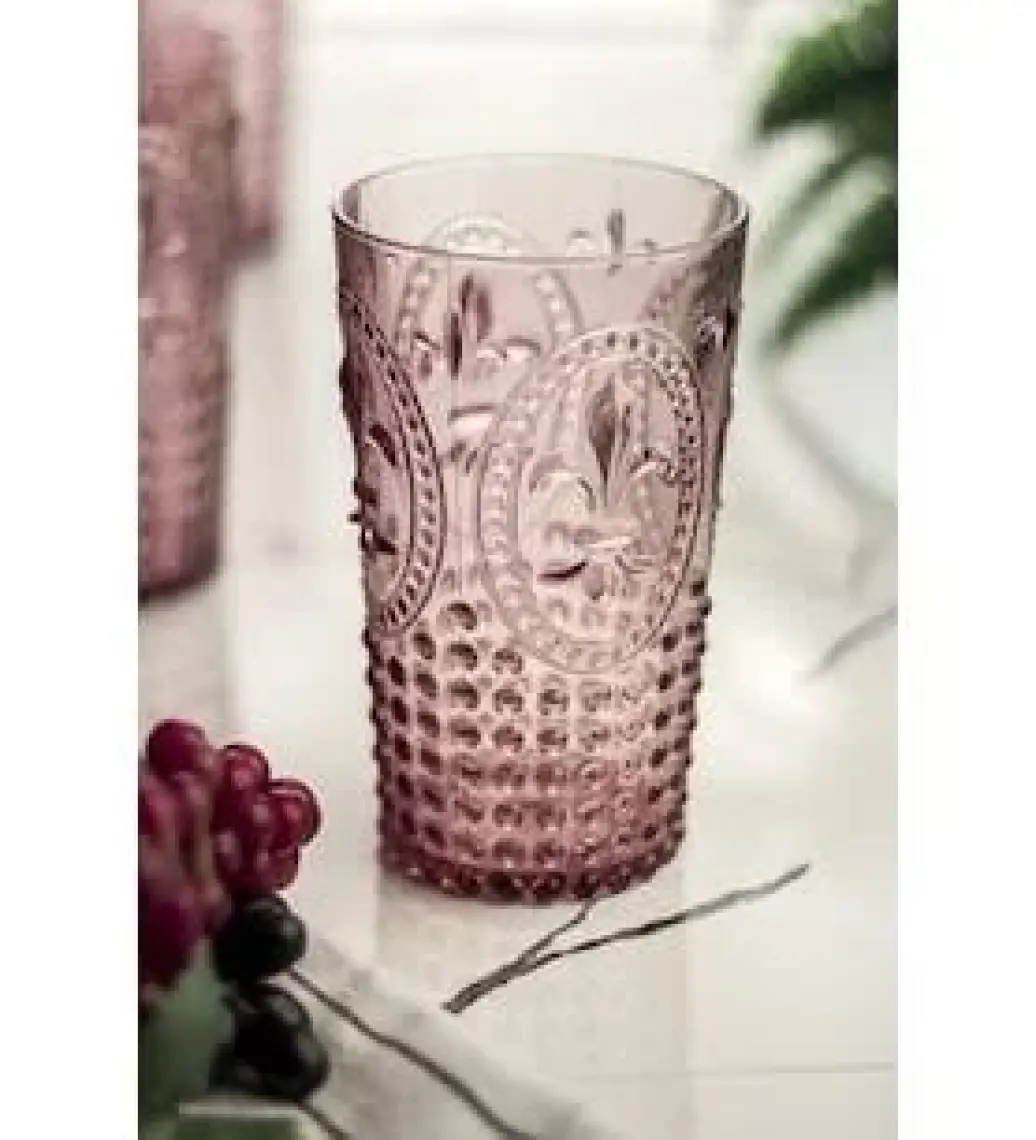 Depa Akrilik Mürdüm 6'lı Uzun Bardak & Su Meşrubat Bardağı 750 ml ( Büyük Boy & Cam Değildir )