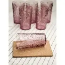 Depa Akrilik Mürdüm 6'lı Uzun Bardak & Su Meşrubat Bardağı 750 ml ( Büyük Boy & Cam Değildir )