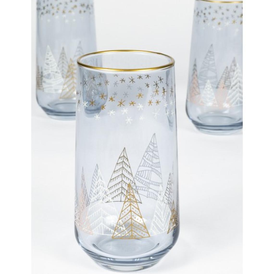 Rakle Yılbaşı - Winter Sky 4'lü Meşrubat Bardağı Seti Mavi 470 cc