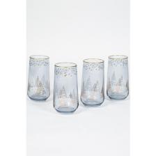 Rakle Yılbaşı - Winter Sky 4'lü Meşrubat Bardağı Seti Mavi 470 cc