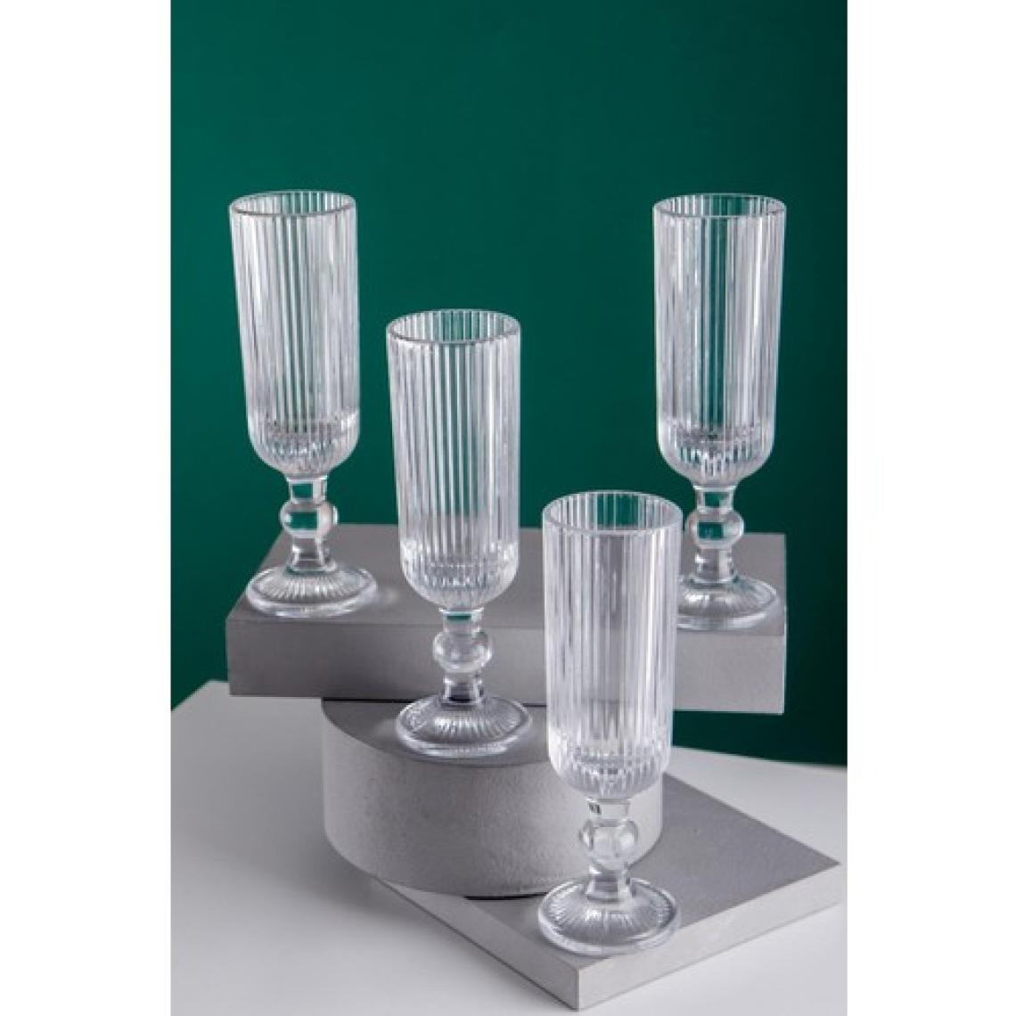Homeniva Imola 4 Adet Uzun Cam Kadeh Kahve Yanı Bardak 160 ml