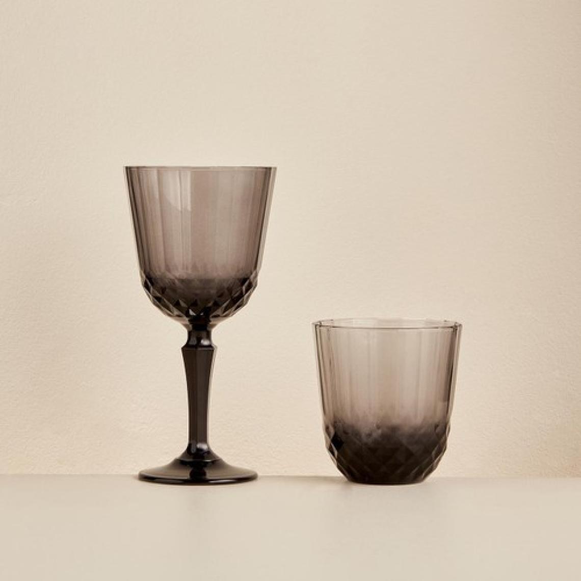 Bella Maison Colore Kesme Bardak-Kadeh Set 12'li Antrasit