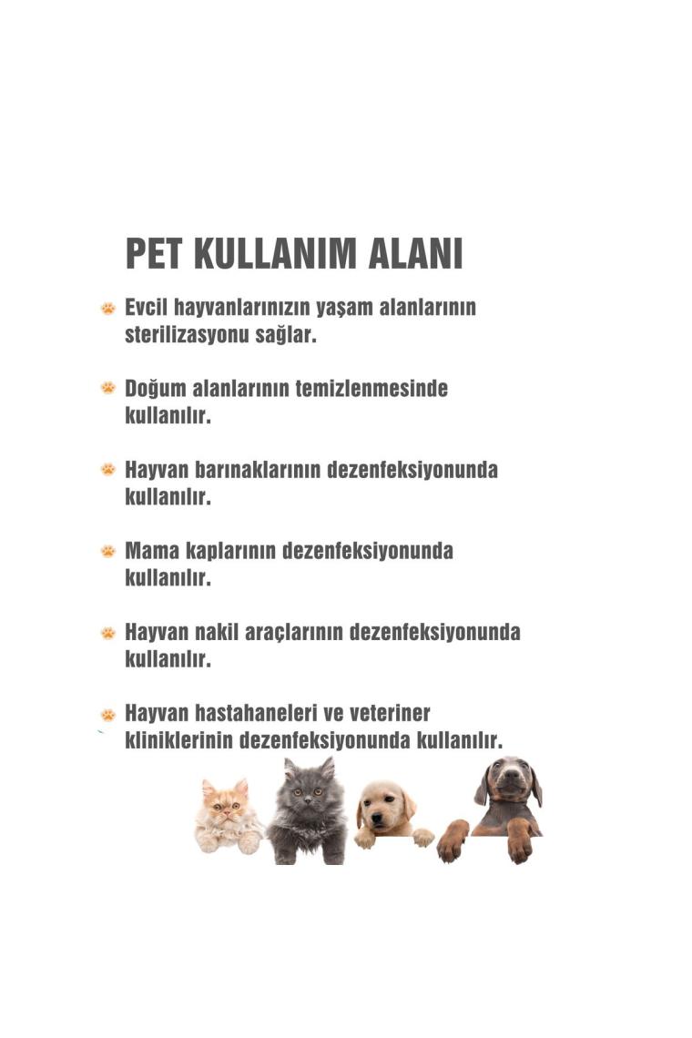 Veteriner Ve Hayvancılık Dezenfektanı Konsantre 5 Lt. /hipokloröz Asit (hocl) Bazlı