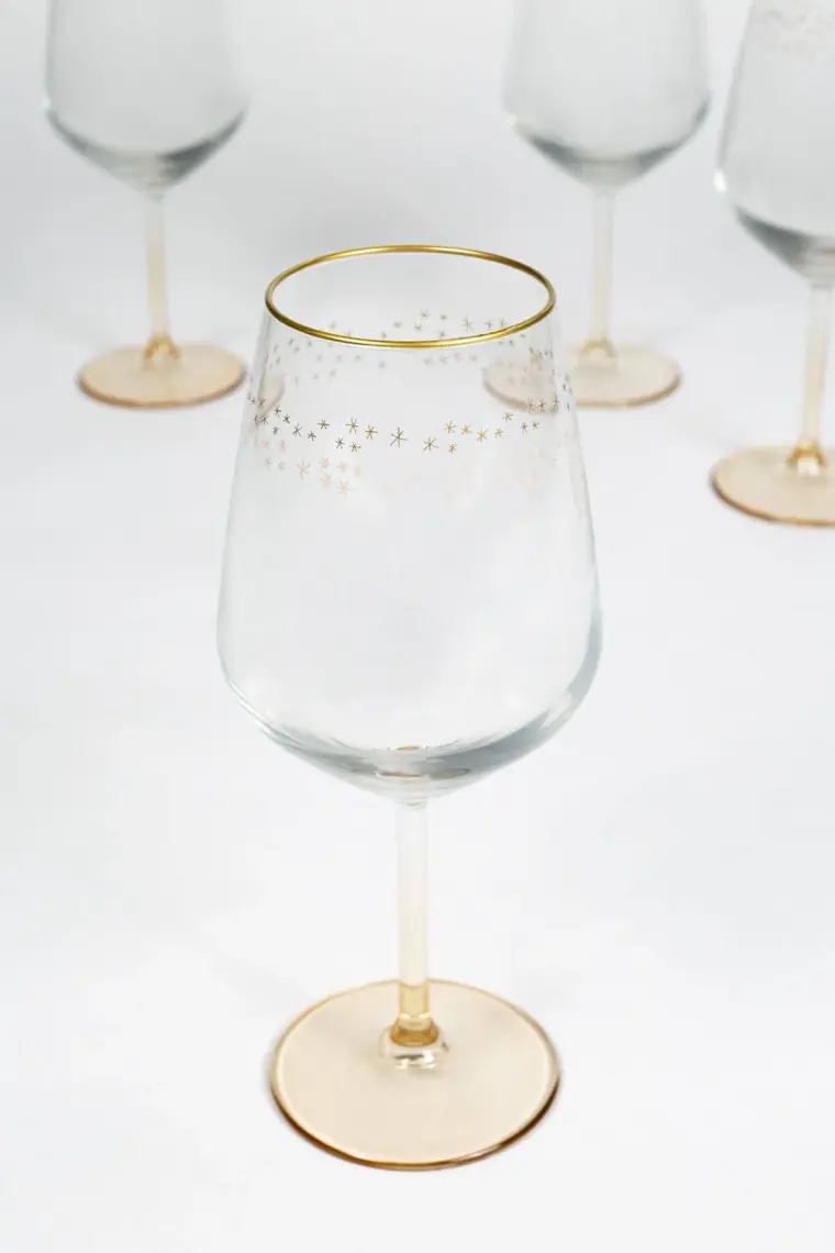 Rakle Yılbaşı - Winter Sky 4'lü Su Kadehi Seti Mavi 490 cc