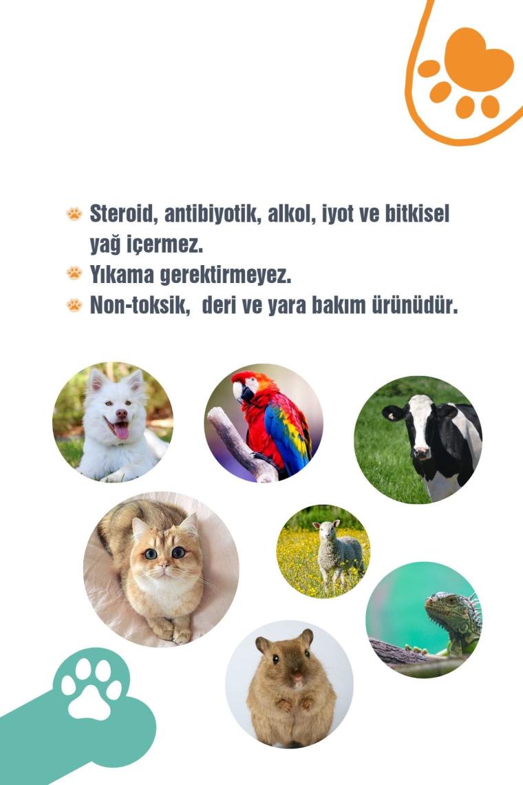 Kedi Köpek Kuş Büyükbaş Küçük Baş Deri Bakım Ve Yara Jeli Animal Health + Plus 100 ml