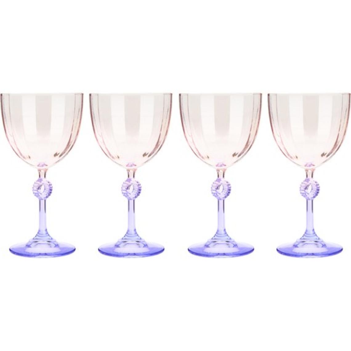 Rakle Elite 4'lü Ayaklı Bardak - Mor - 270 ml