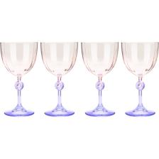 Rakle Elite 4'lü Ayaklı Bardak - Mor - 270 ml