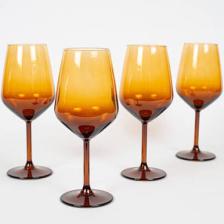 Rakle New Iconic 4'lü Su Kadehi Seti Amber 490 cc