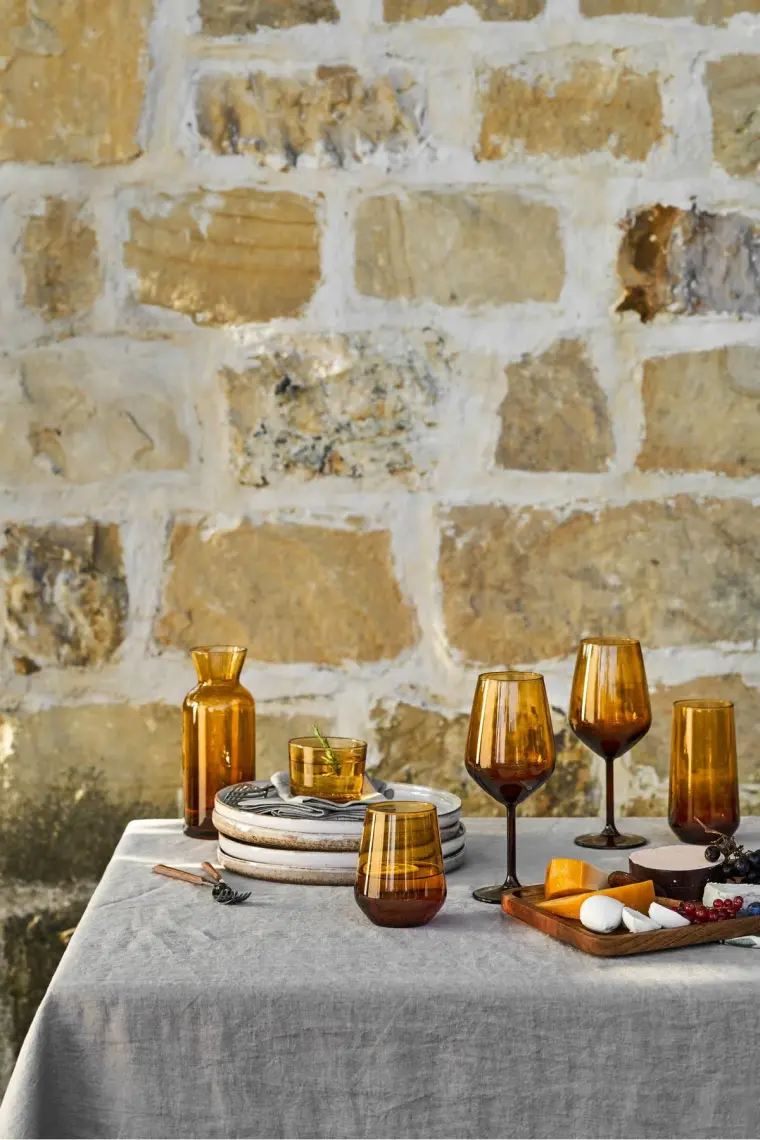 Rakle New Iconic 4'lü Meşrubat Bardağı Seti Amber 470 cc