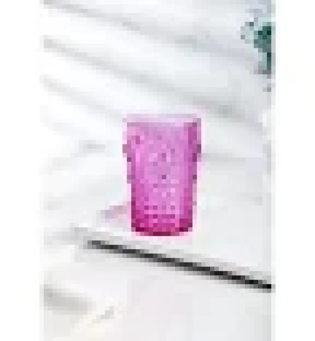 EW's Kitchenware Akrilik Pembe Kısa Bardak & Su Meşrubat Kahve Yanı Bardağı 400 ml (Cam Değildir )