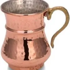 Turna Bakır Kordonlu Maşrapa Makine Dövme 250 ml Kırmızı TURNA0488-1