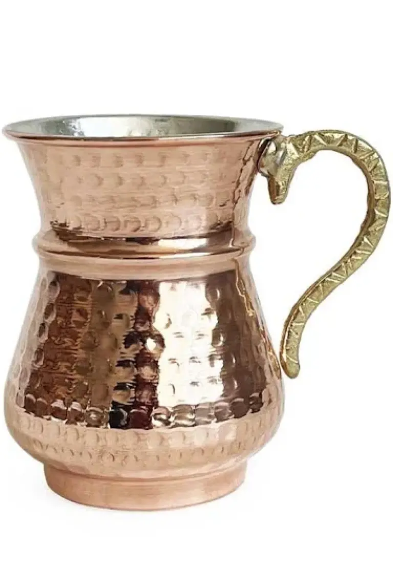Turna Bakır Kordonlu Maşrapa Makine Dövme 250 ml Kırmızı TURNA0488-1