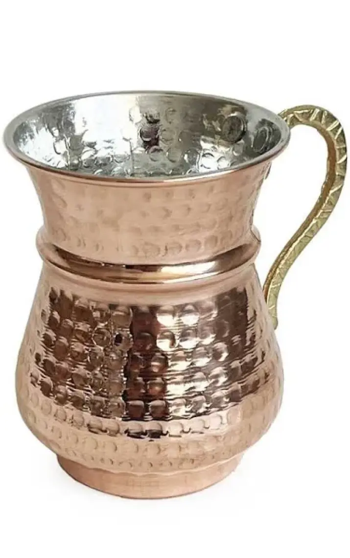 Turna Bakır Kordonlu Maşrapa Makine Dövme 250 ml Kırmızı TURNA0488-1