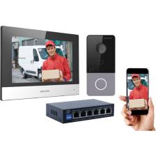 Hikvision Villa Tipi Ip Görüntülü Diafon Kapı Telefon Seti