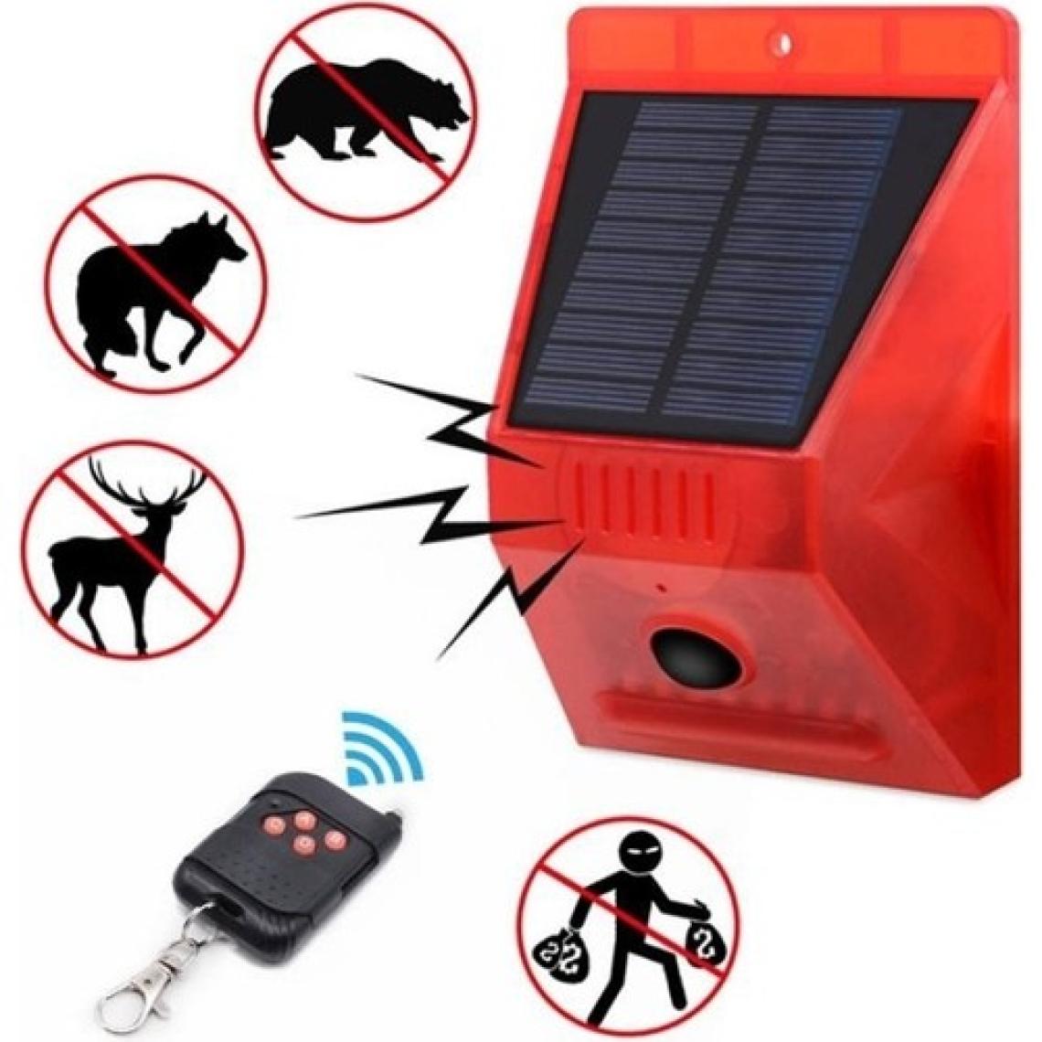 Gaman GMN1290 Bağ Bahçe Arazi Müstakil Ev İçin Güneş Enerjili Sesli ve Işıklı Uyarı Sistemi 120DB Yabani Hayvan Kovucu Hırsız Kovucu Alarm