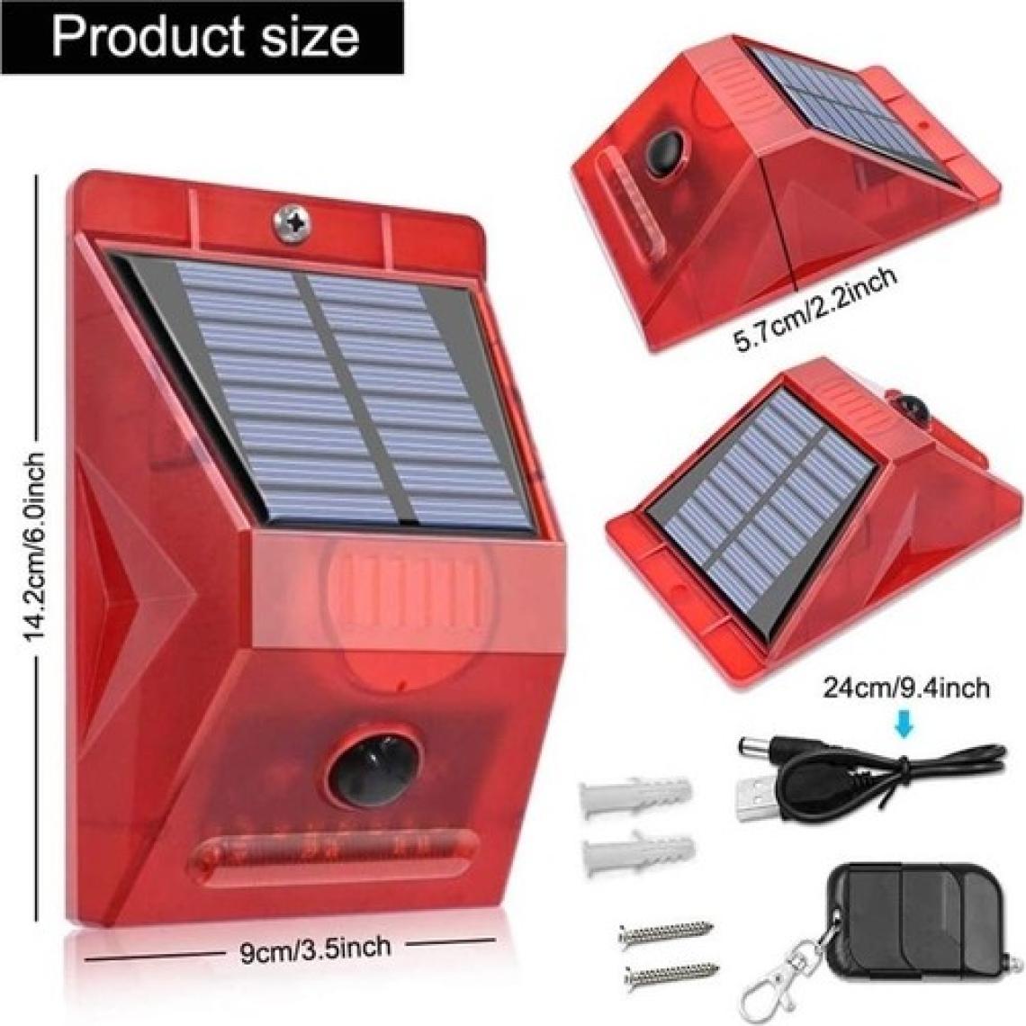 Gaman GMN1290 Bağ Bahçe Arazi Müstakil Ev İçin Güneş Enerjili Sesli ve Işıklı Uyarı Sistemi 120DB Yabani Hayvan Kovucu Hırsız Kovucu Alarm