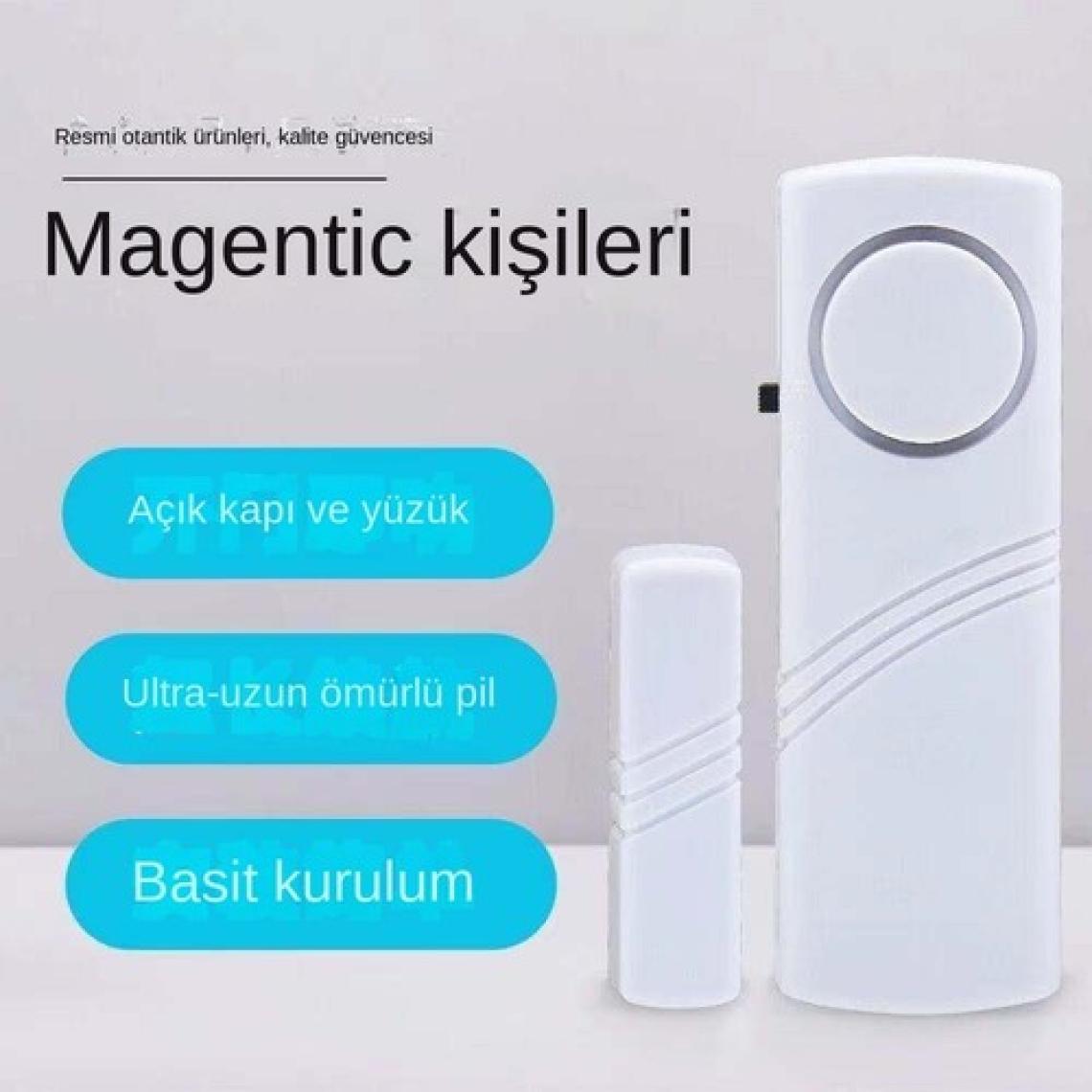 66 Shop Pencere/kapı Önü Manyetik Hırsız Alarmı - Beyaz
