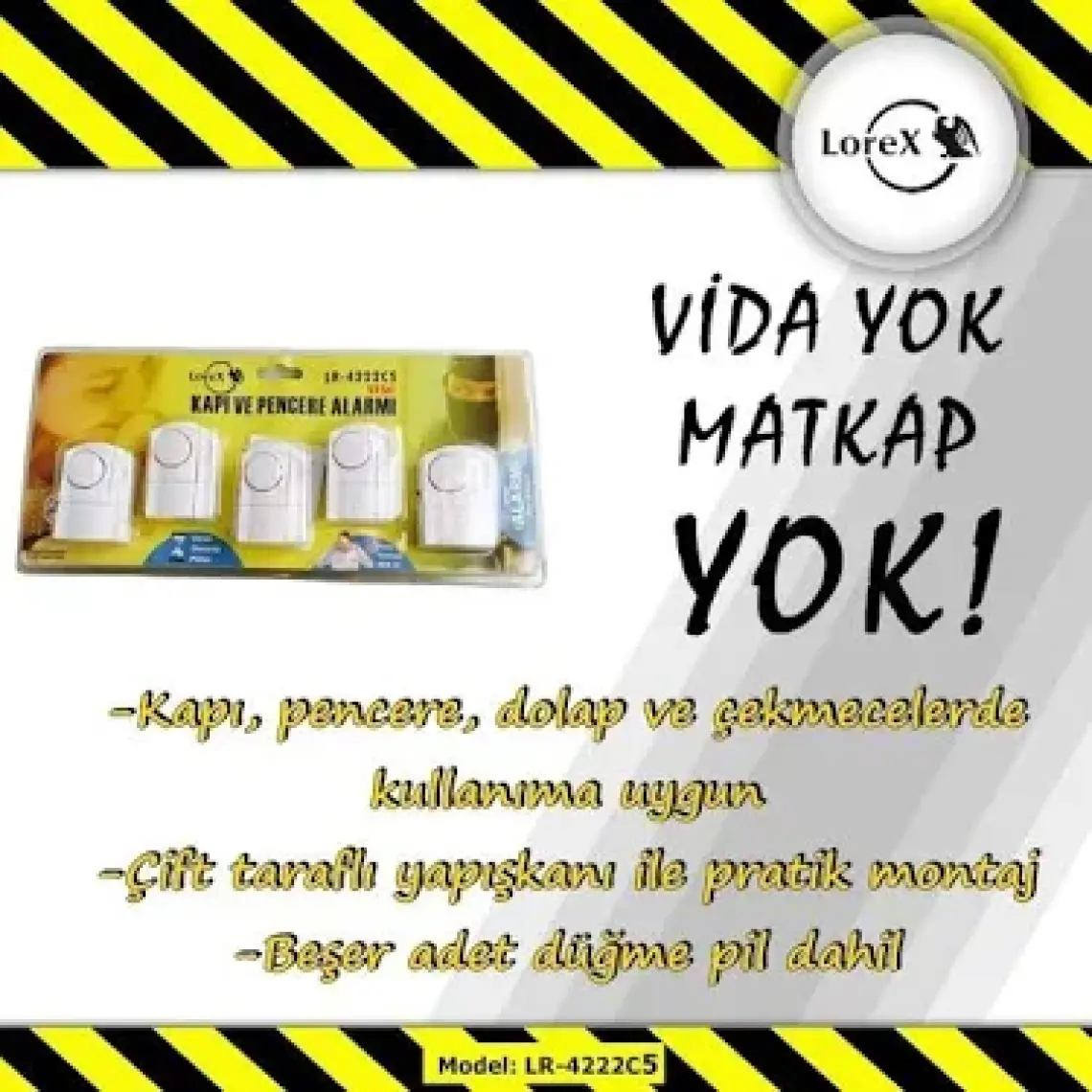 Cam 5'li Kapı Pencere Alarmı
