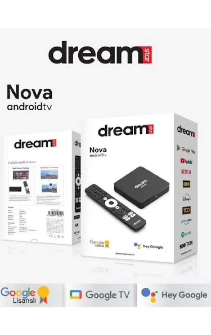 Dreamstar Nova Android Tv Box 2gb Ram 32GB Hafıza Google Lisanslı