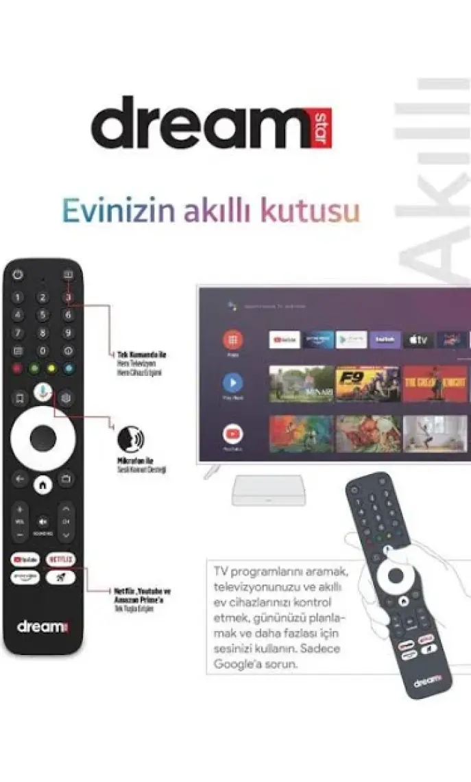 Dreamstar Nova Android Tv Box 2gb Ram 32GB Hafıza Google Lisanslı