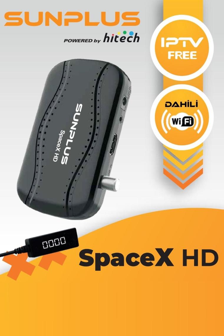 Sun Plus Spacex Dahili Wifi  Sinema Paketili Uydu Alıcısı