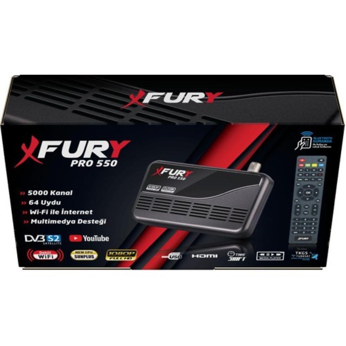 Fury Çanaklı-Çanaksız Wi-fi Dahil Full Hd Sınırsız Sineme Paketli Tak Çalıştır Uydu Alıcısı