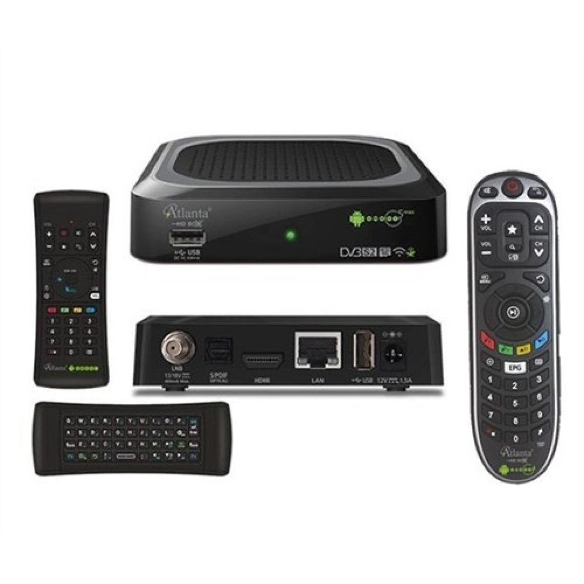 Atlanta Smart G5 Mini Android Uydu Alıcı (Akıllı Mouse Özellikli Klavyeli Kumanda / 1 Yıl Mara v2 VOD Aboneliği Hediye)