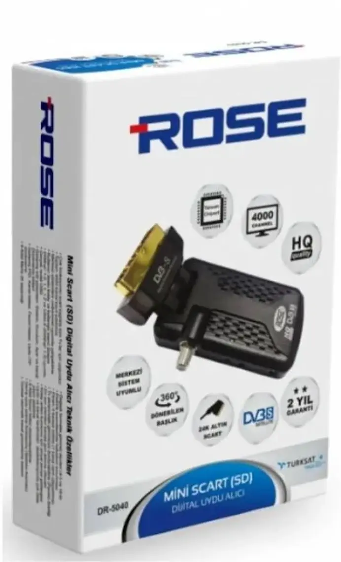 Rose Mini Scart Uydu Alıcısı(Tkgs Li Uydudan Kanal Güncelleme)