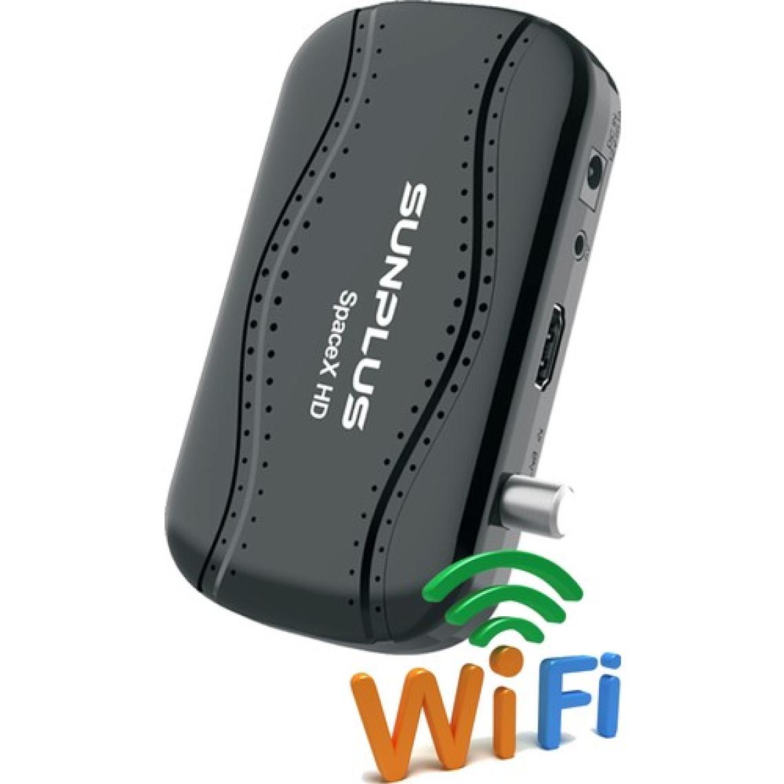 Sunplus Spacex Çanaklı-Çanaksız Dahili Wi-Fi Full Hd Sinema Paketili Uydu Alıcısı Akıllı Kumanda