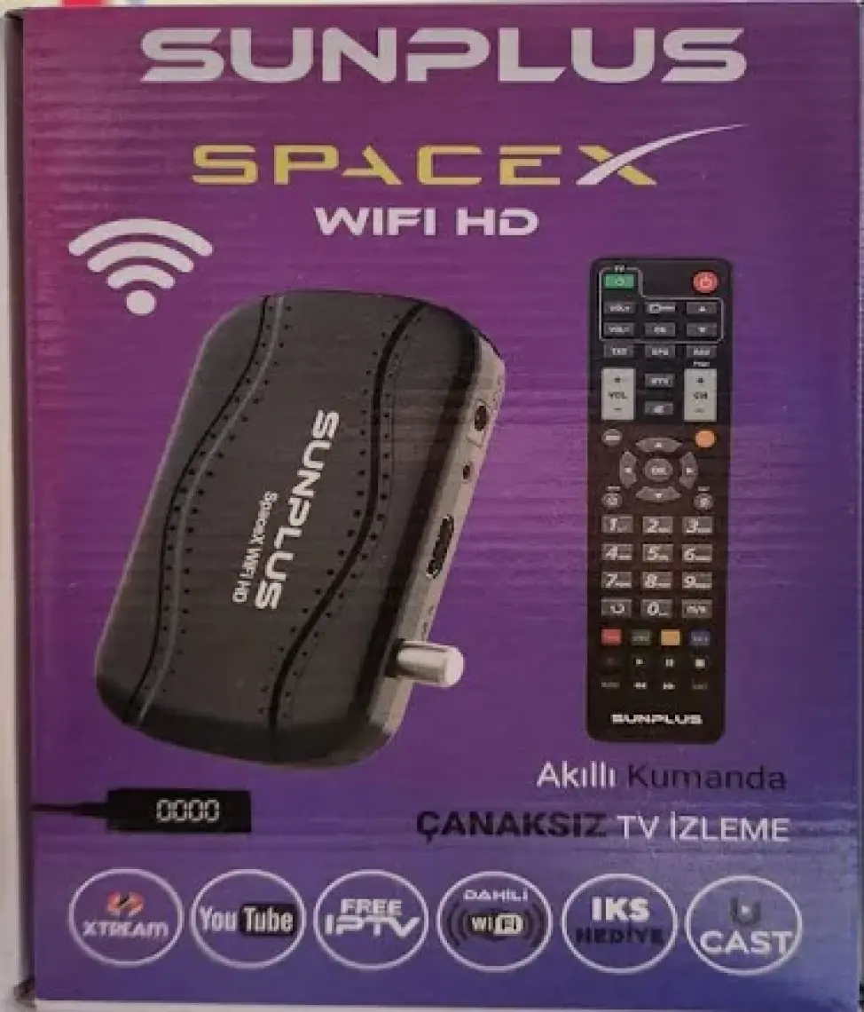 Hitech Uydu Alıcı Mini Full Hd Iptv Dahili Wıfı Ucast Hıtech Spacex Hd (1 Yıl Iks Hediye)
