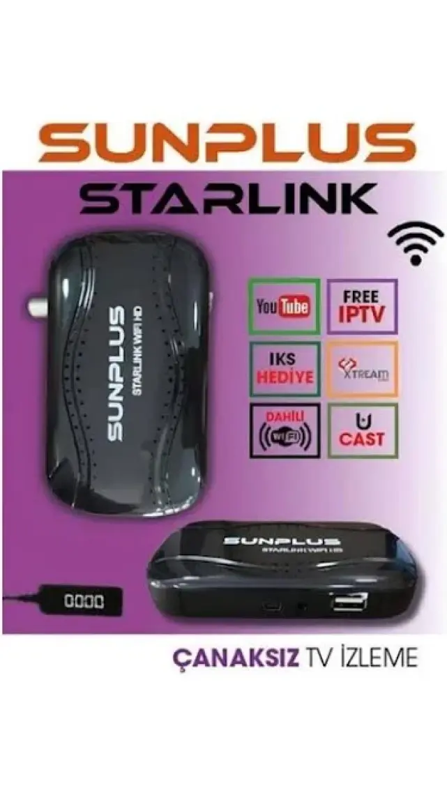 Hitech Uydu Alıcı Mini Full Hd Iptv Dahili Wıfı Ucast Hıtech Spacex Hd (1 Yıl Iks Hediye)