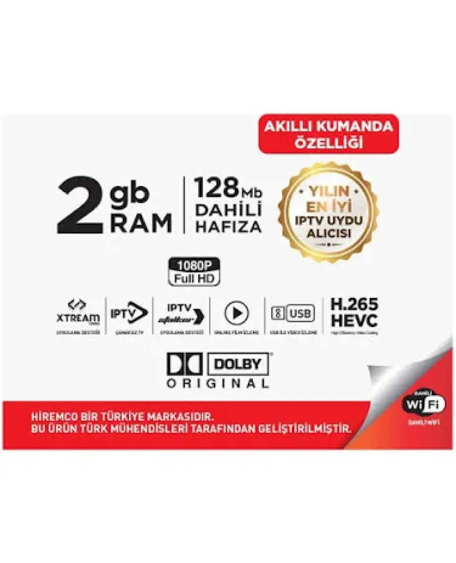 Hiremco Turbo Iptv Plus Uydu Alıcısı