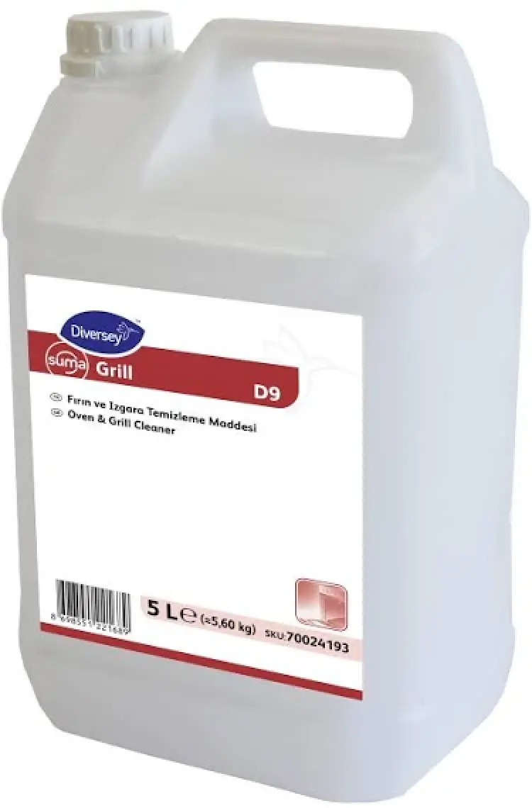 Diversey Suma Grill D9 Ağır Yağ Çözücü Fırın Temizleme 5 Litre