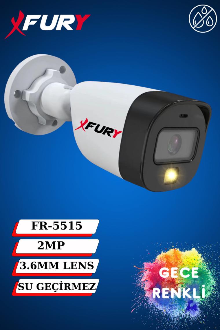 FURY 6 Kameralı 5Mp Lens 2 Mp Görüntü Gece Renkli Full Hd Ultra Led Akıllı Güvenlik Kamerası Seti 320GB