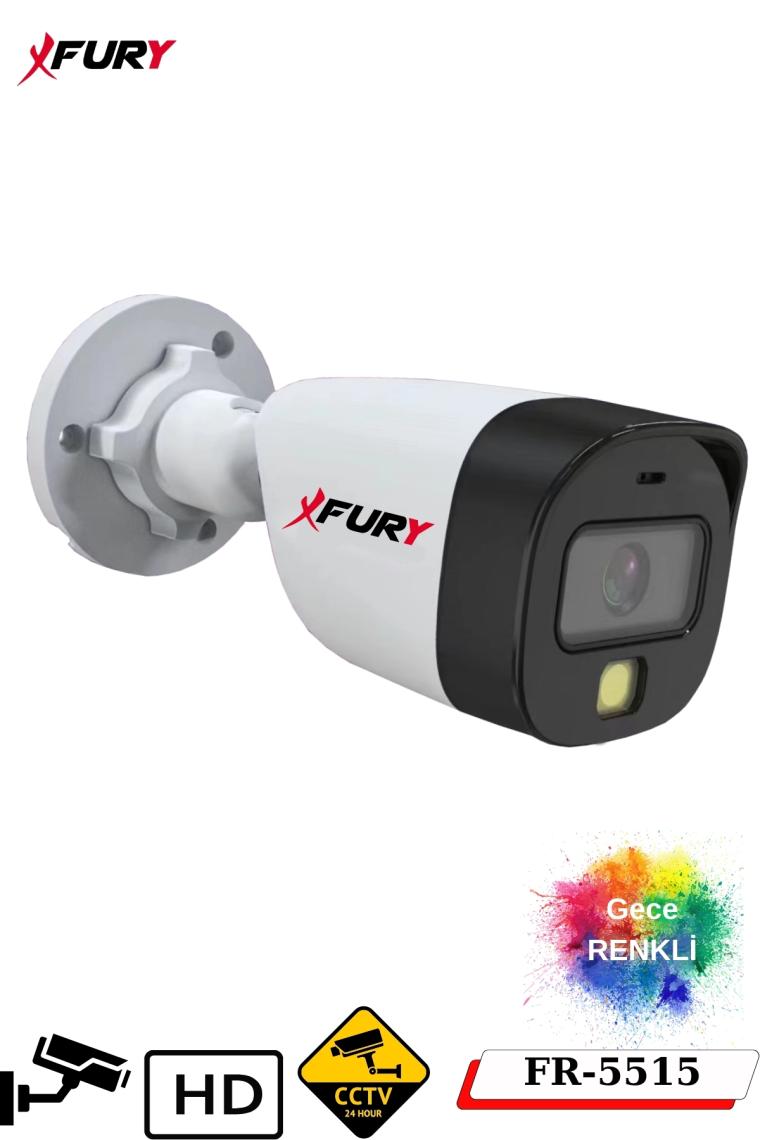 FURY 6 Kameralı 5Mp Lens 2 Mp Görüntü Gece Renkli Full Hd Ultra Led Akıllı Güvenlik Kamerası Seti 320GB