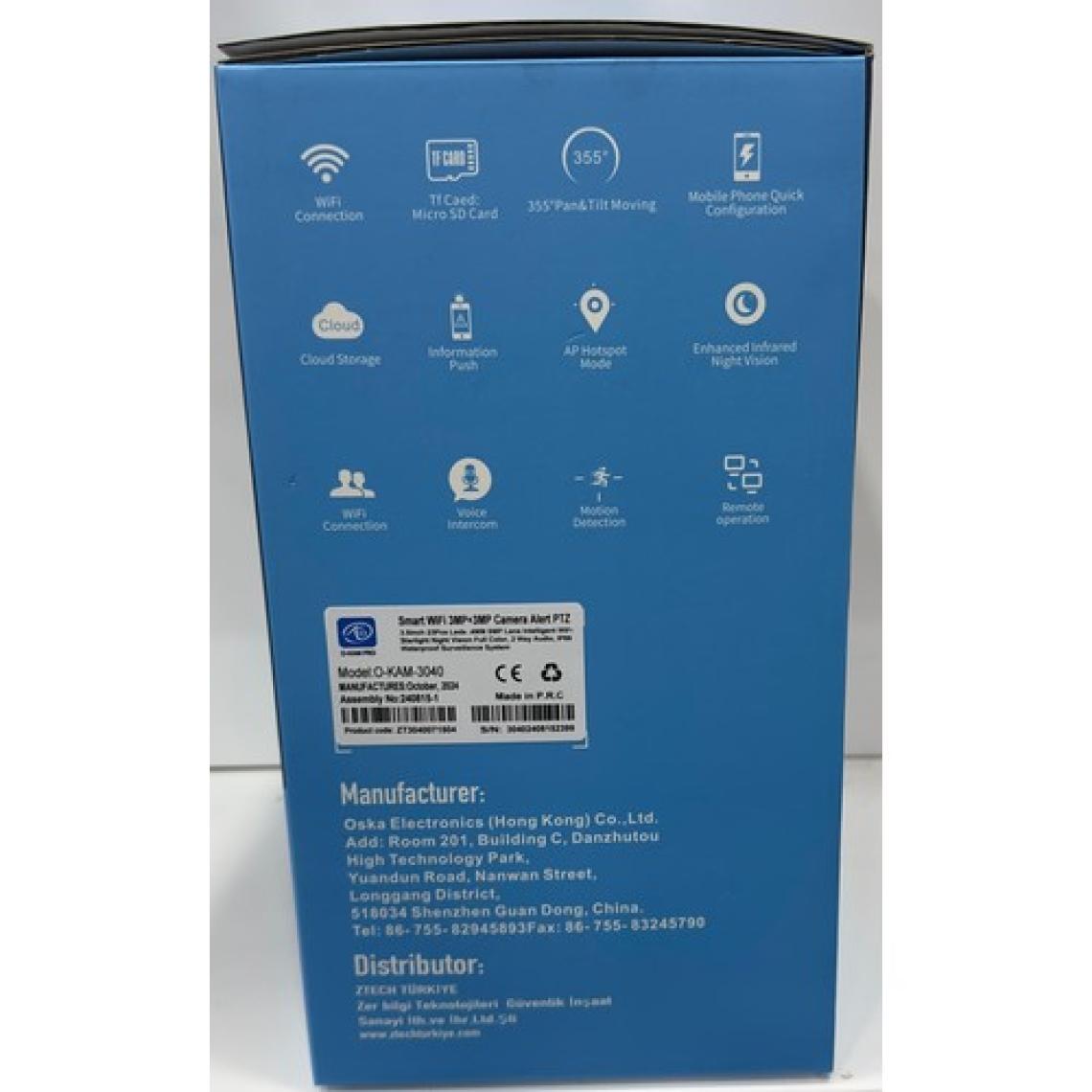 O-kam Acme 3040 Wıfı Ptz 3+3mp Smart Kamera