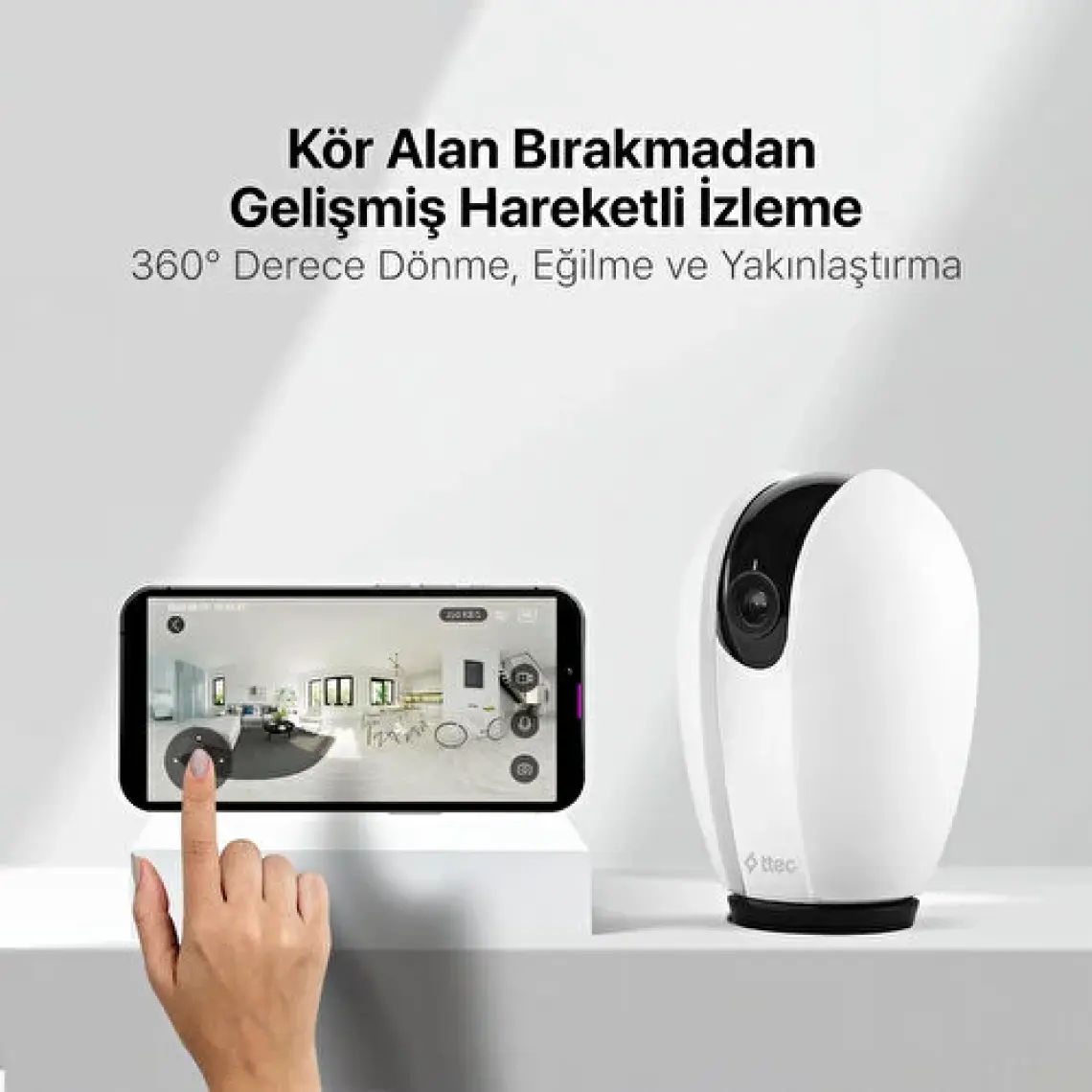 Ttec Wizi Pro Full Hd 360 Derece Tak Çalıştır Wi-Fi Akıllı  Kamera