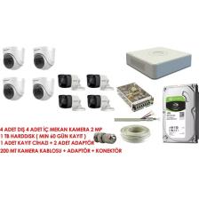 Hikvision 8'li Set 2 Mp Hd Kamera Sistemi