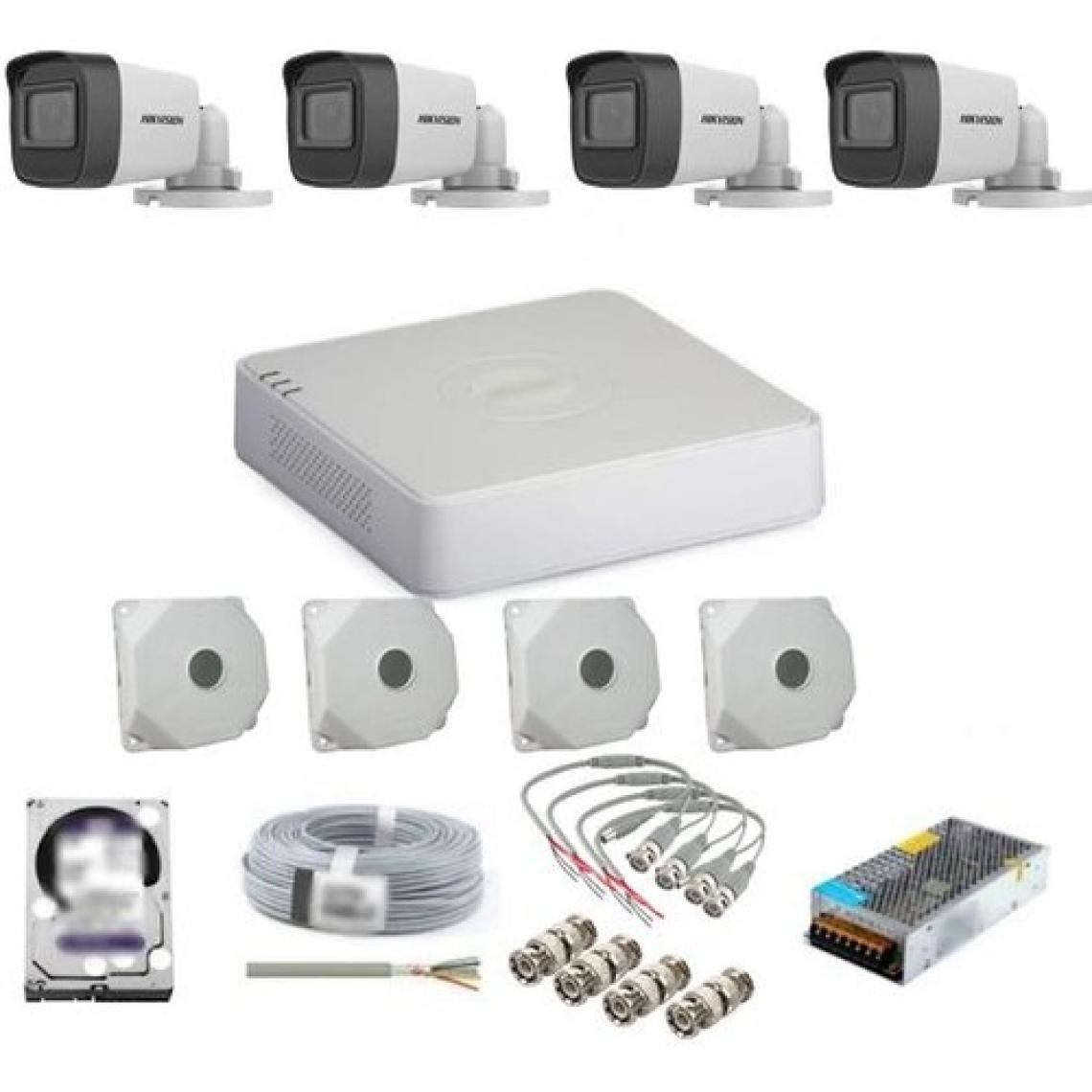Hikvision 4 Kameralı Dış Ortam Güvenlik Kamera Seti