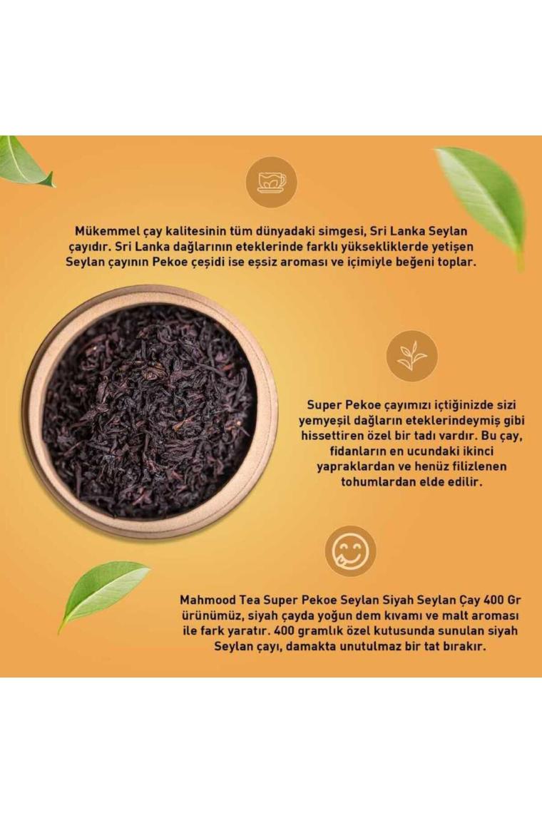 Super Pekoe Ithal Seylan Sri Lanka Ceylon Dökme Çayı 400 gr