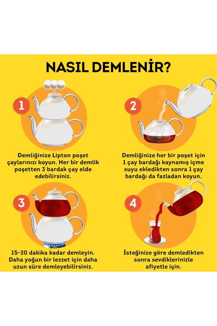 Yellow Label Demlik Poşet Çay 150'li X 3 Adet