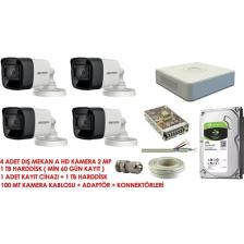 Hikvision Hıkvısıon 4lü Kamera Set 1 TB HDD