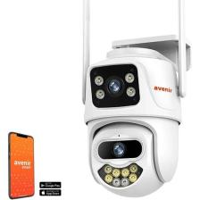 Avenir AV-S306 Smart Güvenlik Kamerası 6mp 2 Kameralı Wi-Fi Ptz Renkli Gece Görüş Harekete Duyarlı
