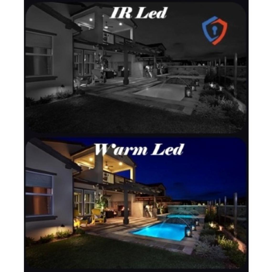Qromax 2 Kameralı IP Set - Yapay Zeka Özellikli Gece Renkli Gösteren Sesli 6 Warm Ledli 4K FULLHD IP Güvenlik Kamerası Seti 4386WS