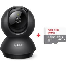 Tp-Link Tapo C211 2k 3mp Yatay ve Dikey Ev Güvenliği Wi-Fi Kamerası + 64GB Sandisk Ultra Bellek