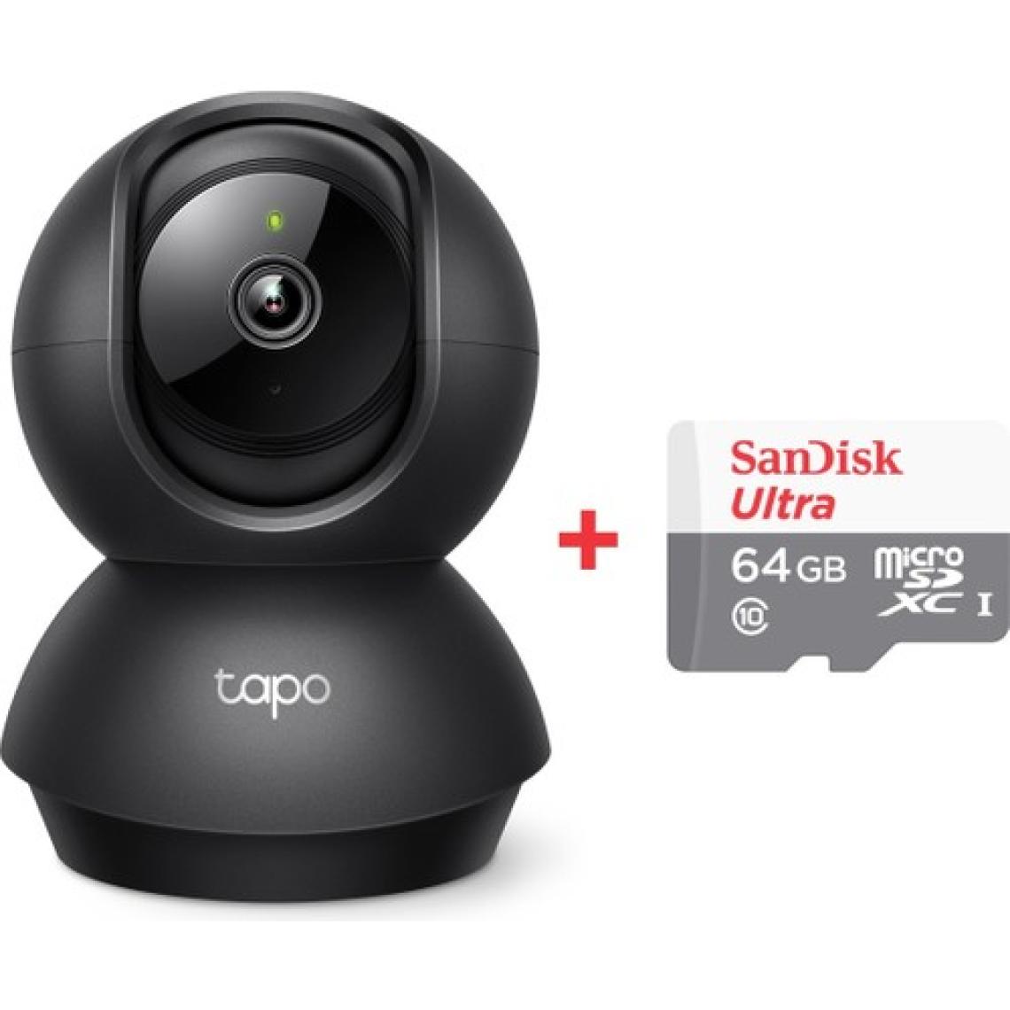 Tp-Link Tapo C211 2k 3mp Yatay ve Dikey Ev Güvenliği Wi-Fi Kamerası + 64GB Sandisk Ultra Bellek