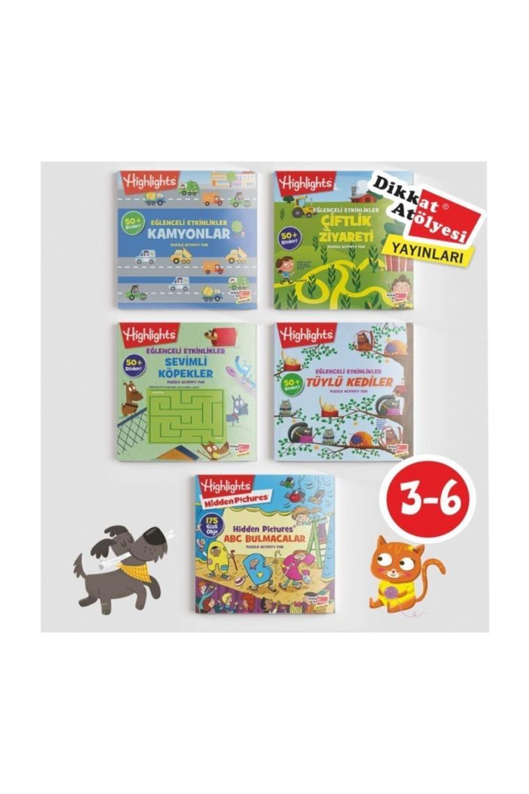 Highlights Sticker Eğlenceli Etkinliklerle Hikayeli Bulmaca 5'li Set - Kolektif
