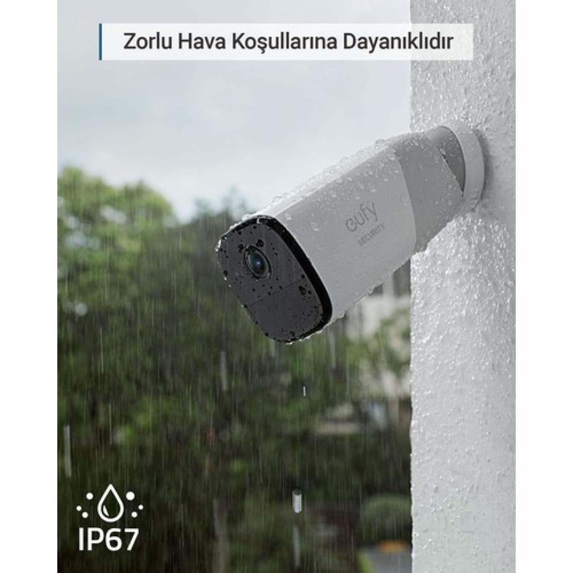 Anker Eufy Security Eufycam 2 Pro Kablosuz Akıllı Güvenlik ve 2K Kamera Sistemi 2 Kamera 1 Ana Ünite Kiti - T8851 (Anker Türkiye Garantili)