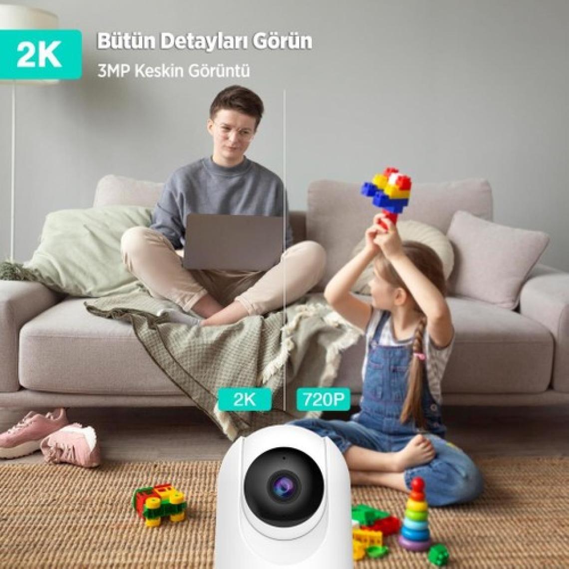 Botslab 360+ C211 2K Pro WiFi 360° Akıllı Güvenlik Kamerası Bebek Monitörü Evcil Hayvan Kamerası İç Mekan Kamerası IP Kamera 2024 Versiyon (Distribütör Garantili)